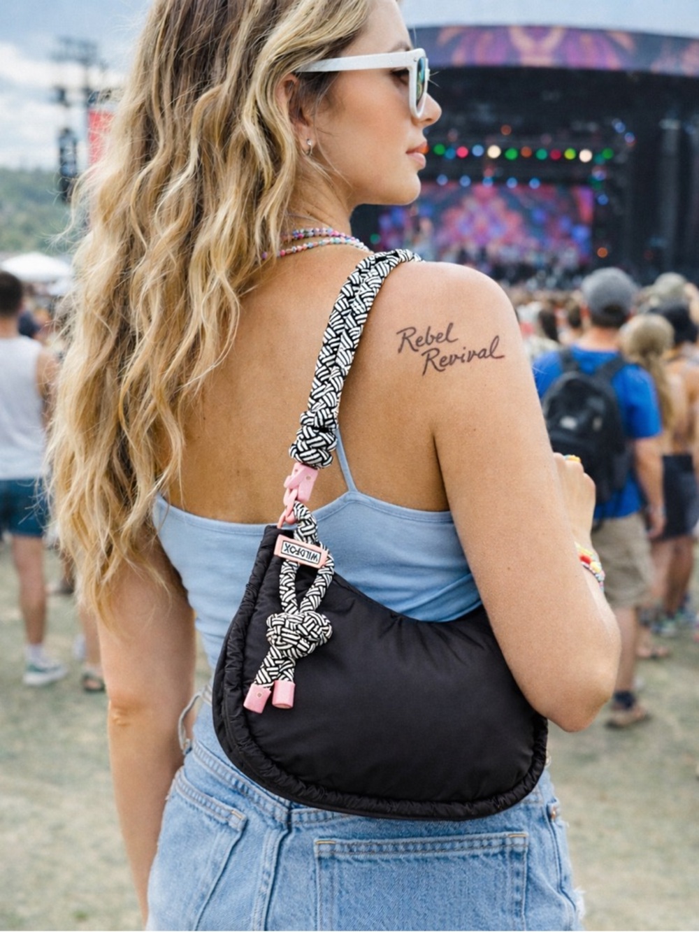 COACHELLA IT BAG!  Wildfox Puffer Noir Black Crossbody Bag